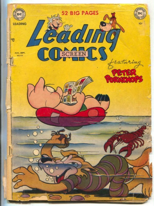 Leading Comics #44 1950- Peter Porkchops- lobster cover