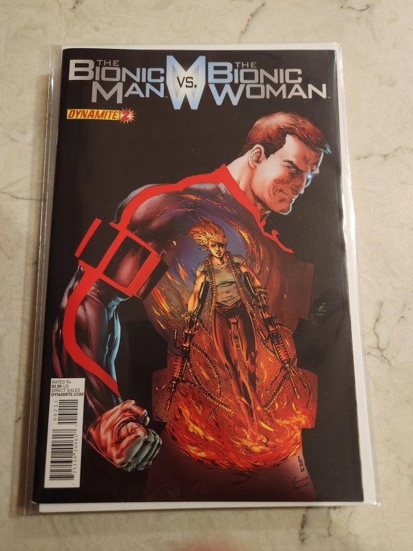 The Bionic Man vs. The Bionic Woman #2 Cover B Jonathan Lau (2013)