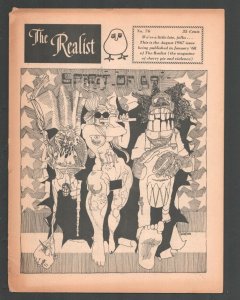 Realist #76 8/1967-Paul Krassner Counter culture mag-Underground comix type-B...