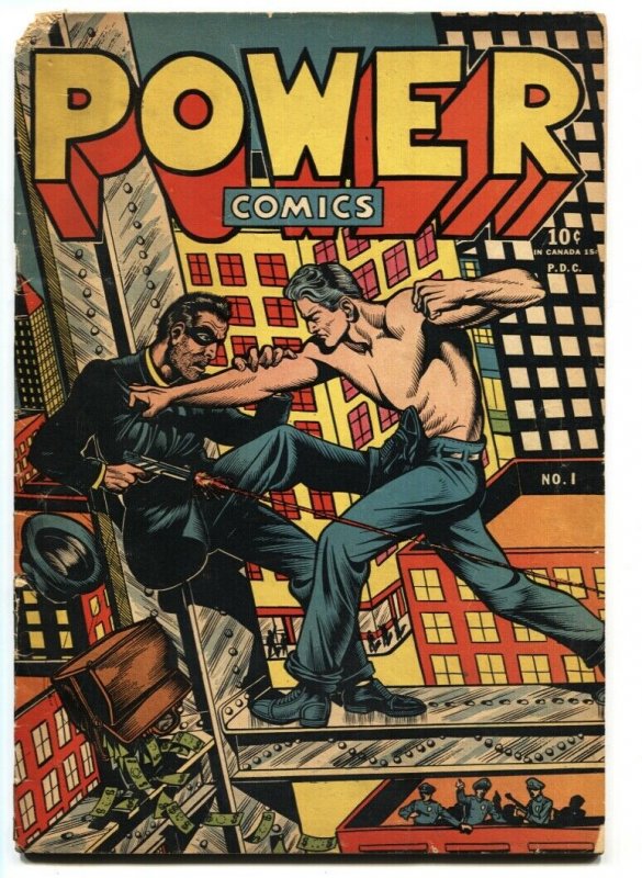 Power Comics #1 1944 L.B. Cole cover-RARE Golden-Age 