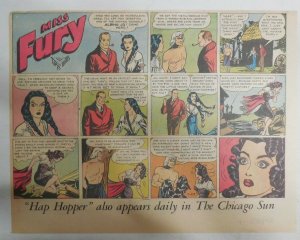 Miss Fury Sunday by Tarpe Mills from 11/22/1942 Size: 11 x 15  Very Rare Year #2