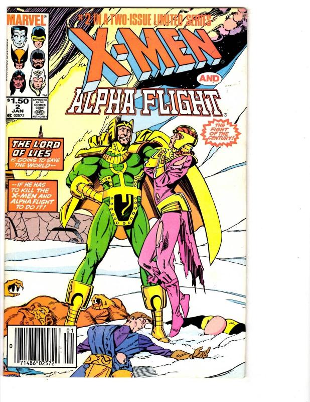 2 X-Men and Alpha Flight Marvel Comic Books #1 2 Wolverine Cyclops Colossus BH29