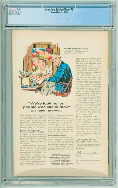 The Amazing Spider-Man #57 (1968) CGC 9.4!