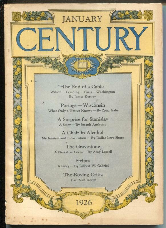 Century Illustrated Monthly Magazine 1/1926-historic pulp thrills-VG/FN