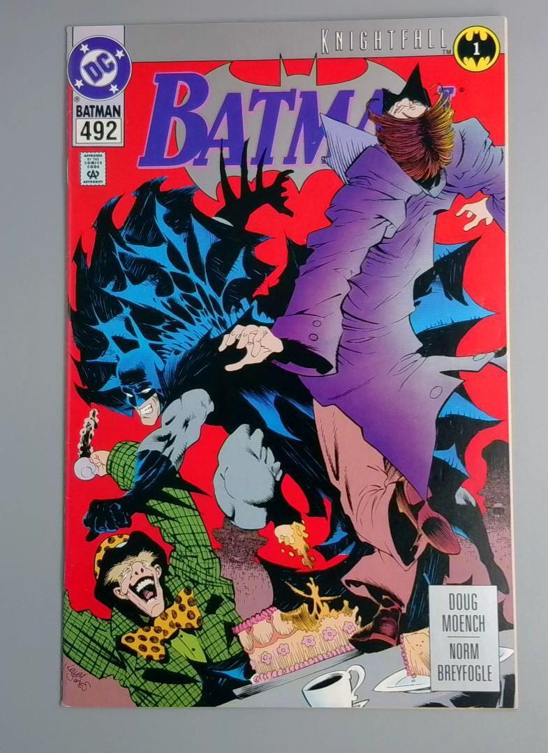 Batman #492, VF Knightfall Part 1, Platinum DC Comics, 1993 JR1
