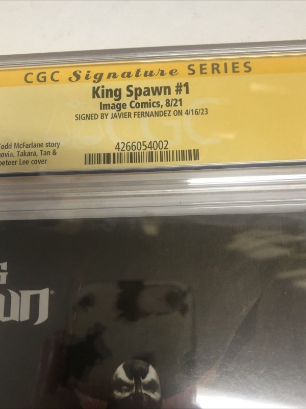 King Spawn (2021) #1 (CGC 9.8 SS) Signed Javier Fernandez Todd Mcfarlane Story