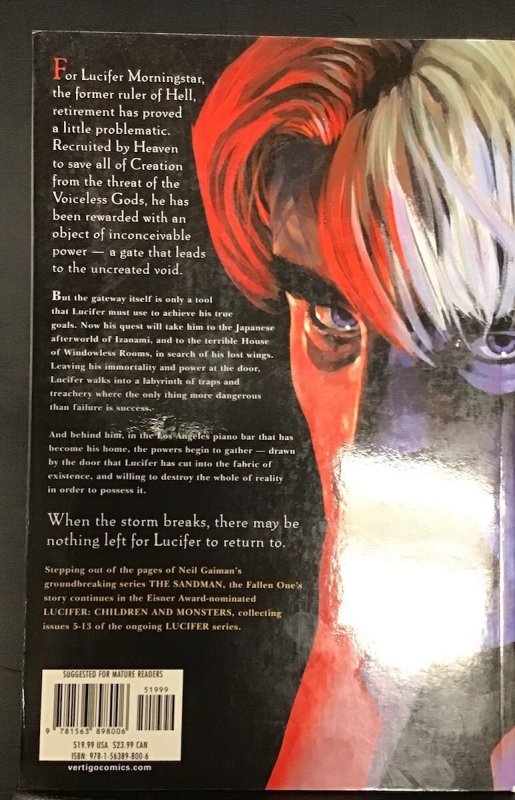 Lucifer Vol 2 Children and Monsters TPB by Mike Carey (DC Comics Vertigo, 2001)