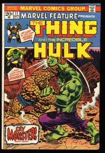 Marvel Feature #11 Thing Vs Classic Hulk! Battle Cover! 1973