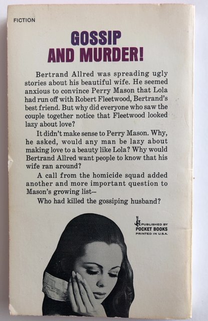 Perry mason solves the case of the lazy lover,PB,1968,216p,VG-