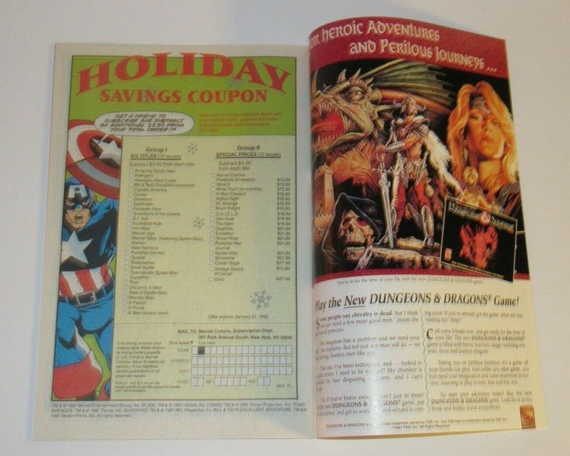 Uncanny X-Men #284 Guest-Starring Sunfire 1992 Marvel Comics