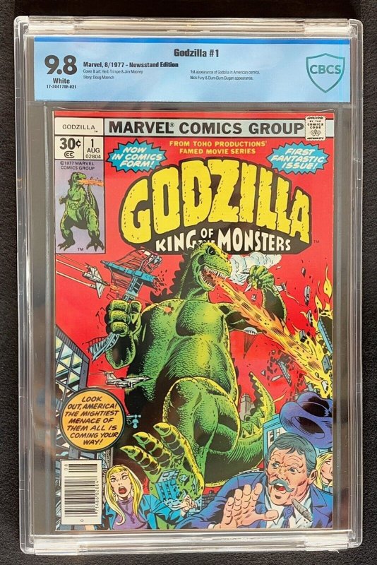 Godzilla #1 Marvel 1977 CBCS 9.8 White pages