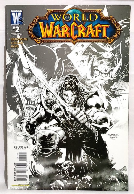 World of Warcraft #2 Jim Lee 2nd Print Black & White Cover (DC 2007)