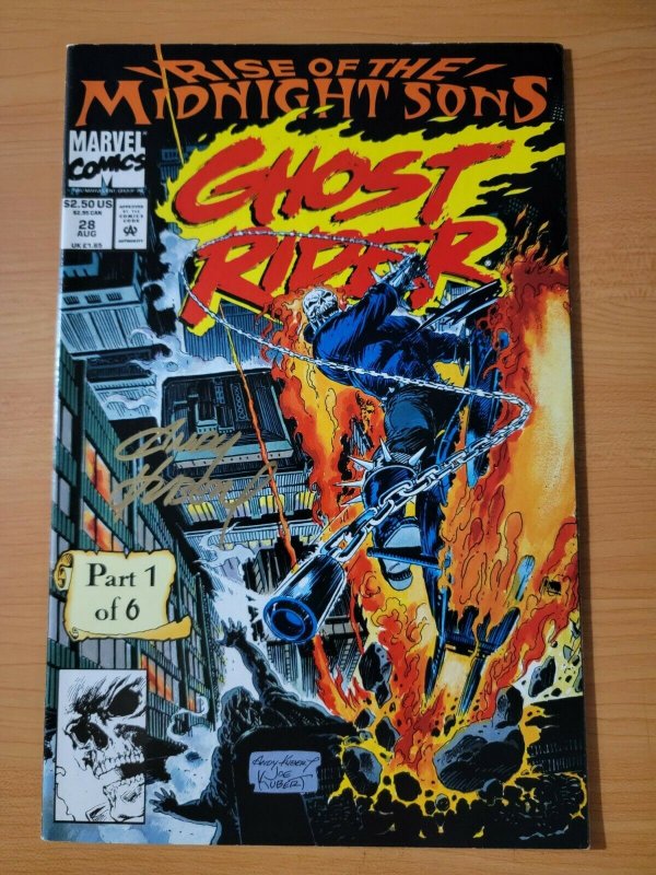 Ghost Rider #28 Signed Andy Kubert ~ NEAR MINT NM ~ 1992 Marvel Comics