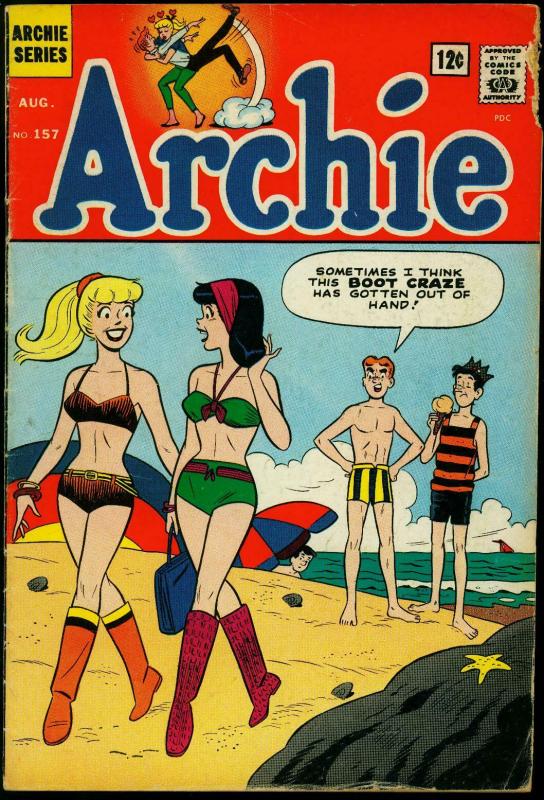 Archie #157 1965- Betty & Veronica swimsuit & ice cream cover G