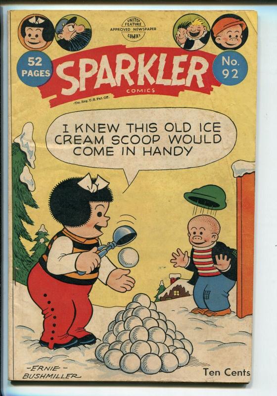 SPARKLER #92 1949-UNITED FEATURES-NANCY-TARZAN-HOGARTH-ERNIE BUSHMILLER-vg