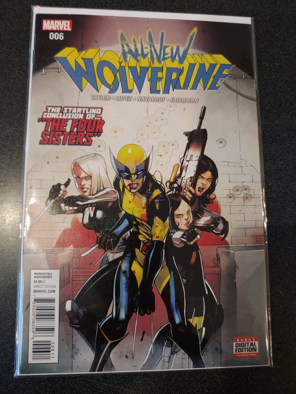 ALL NEW WOLVERINE #6 FIRST PRINT MARVEL COMICS (2016) FOUR SISTERS X-23 GABBY