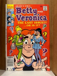 Archie's Girls Betty and Veronica #347 FN/VF Low Print HTF FINAL ISSUE (...