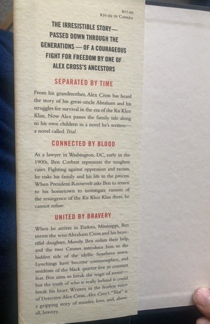 Alex Cross’s trial, Patterson, 2009, 380p