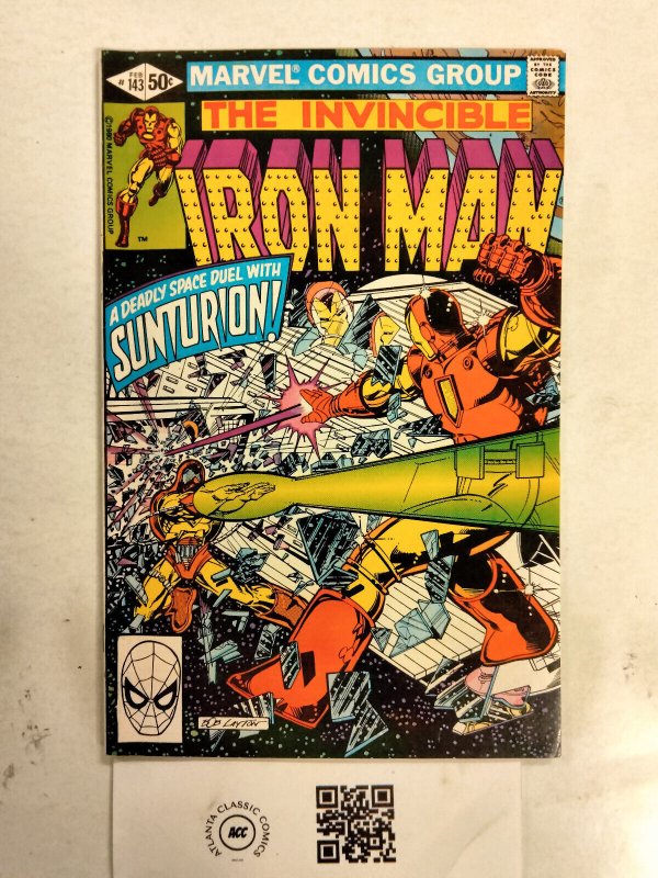 Iron Man #143 VF Marvel Comic Book Avengers  Defenders Champions  17 HH15
