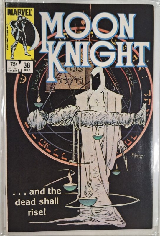 MOON KIGHT 38 (JUL 1984)  MW KALUTA cover, scarce last issue VF-NM