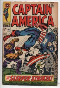 CAPTAIN AMERICA #102, FN, Sleeper, Jack Kirby, 1968, more CA in store