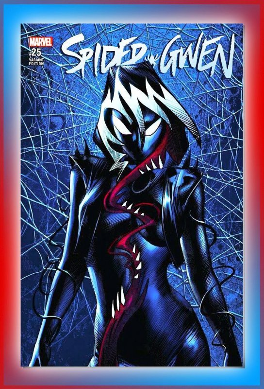 SPIDER-GWEN #25 HOT KEY COVER of GWENOM MIKE DEODATO Venom Miles Peter Spiderman