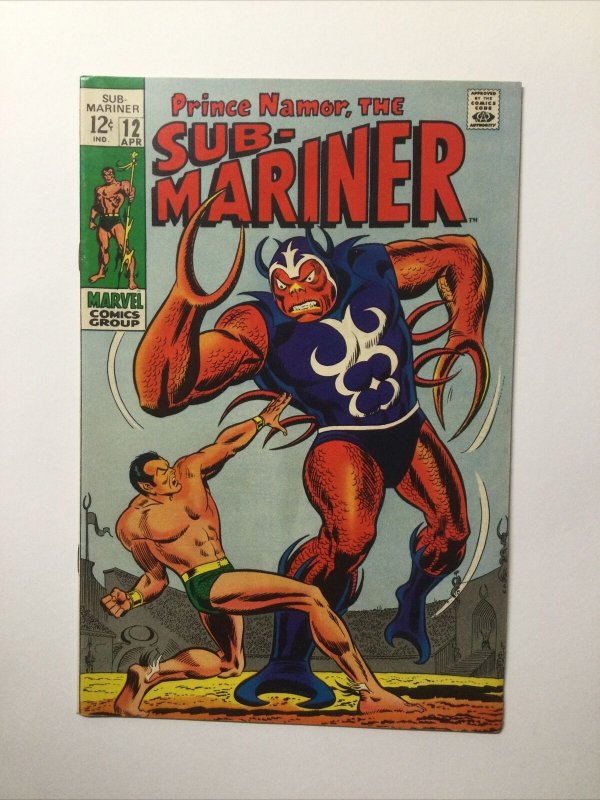 Sub-Mariner 12 Very Fine/Near Mint Vf/Nm 9.0 Marvel 