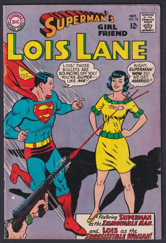 Superman's Girl Friend Lois Lane #78 3.0 GD/VG DC Comic - Oct 1967