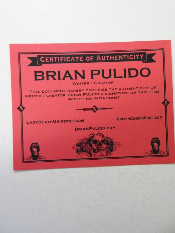 Lady Death Icon #1 Sly Edition NM Condition! Signed W/ COA!