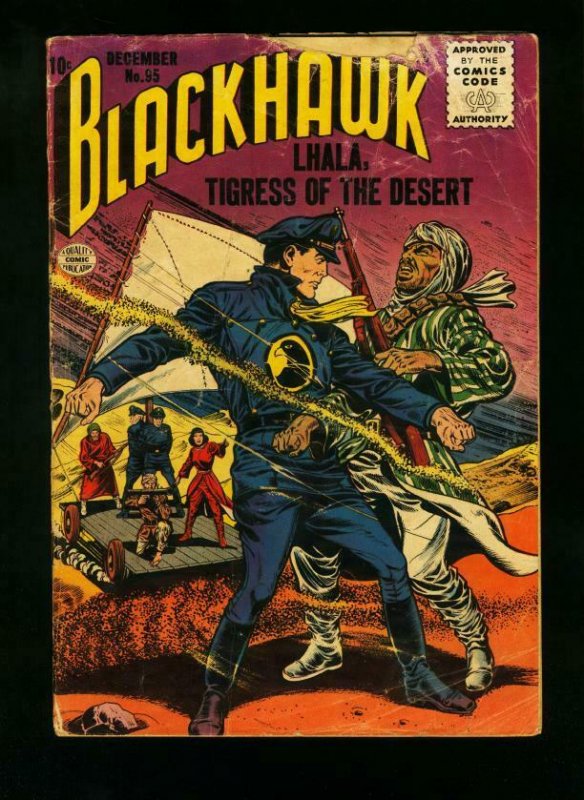 BLACKHAWK COMICS #95 1955-LHALA TIGRESS OF THE DESERT-MADAM FURY-  fair/good