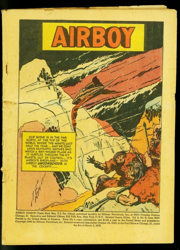 Airboy Vol 6 #5 1949- Flying Fool- Reading copy