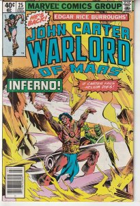 John Carter Warlord of Mars(Marvel) # 25  The Warlord targeted by Assassins !