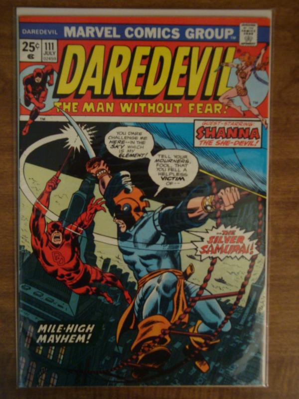 Marvel Comics Daredevil #111 Black Widow VF 1st app. Silver Samurai no stamp