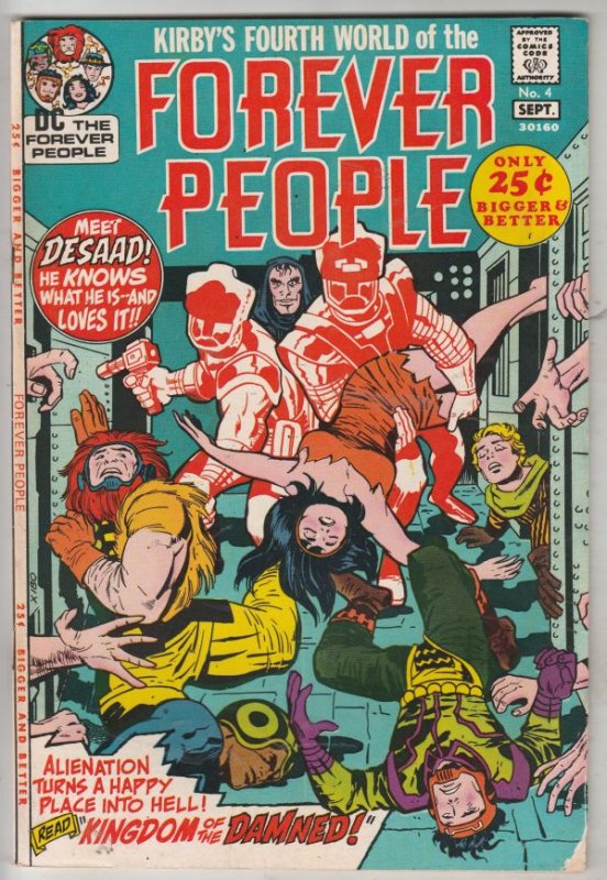 Forever People #4 (Sep-71) VF High-Grade Big Bear, Beautiful Dreamer, Serifin...