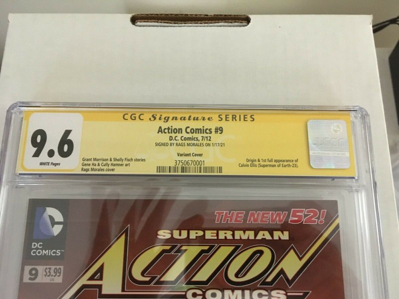 GUNN’S 1ST FULL BLACK SUPERMAN Action Comics #9 SIGNED 1:25 variant CGC 9.6 NM+