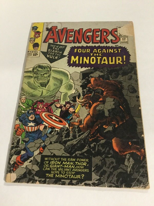 Avengers 17 Gd- Good- 1.8 Marvel Comics Silver Age