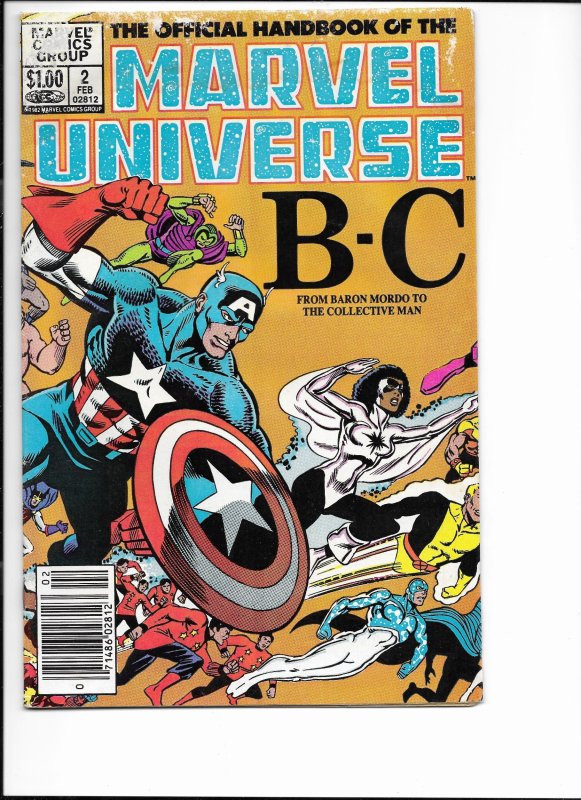The Official Handbook of the Marvel Universe #2 Newsstand Edition (1983)