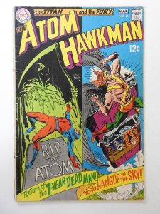 Atom and Hawkman #41 (1969) VG- 1 in spine split, centerfold detached top staple