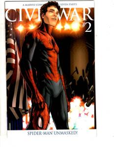 Civil War # 2 VF Marvel Comic Book Iron Man Captain America Thor Spider-Man CA1