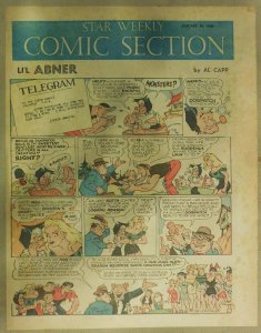 (49) Li'l Abner Sunday Pages by Al Capp from 1959 Tabloid Size Frazetta Artwork!