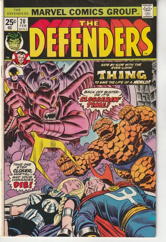 Defenders(vol. 1) # 20 The Thing vs The Undying Ones !