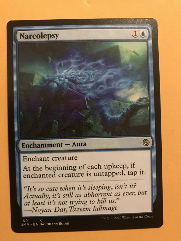 NARCOLEPSY card : Magic the Gathering MTG card; JUMPSTART 2020 NM/M