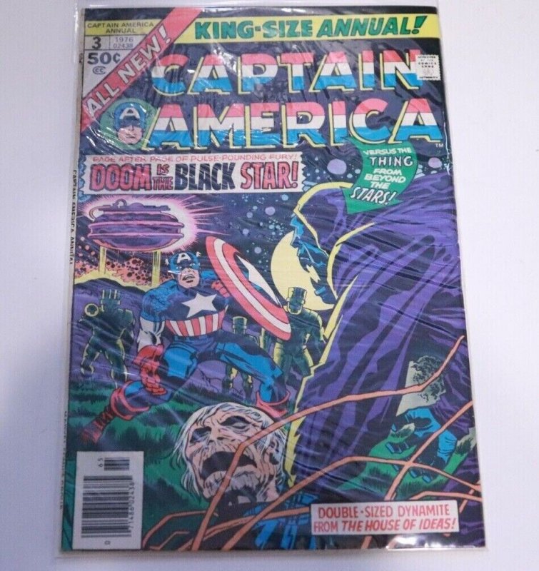 Captain America KingSize Annual 3 Bronze Age Marvel Comic 1977 Comic Books Bronze Age