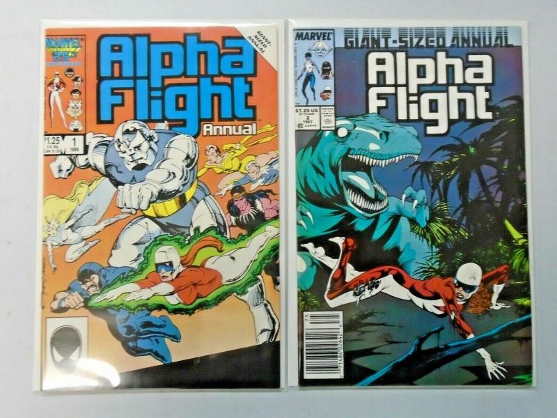 Alpha Flight Annual set #1 to #2 all 2 different books 8.0 VF (1986)