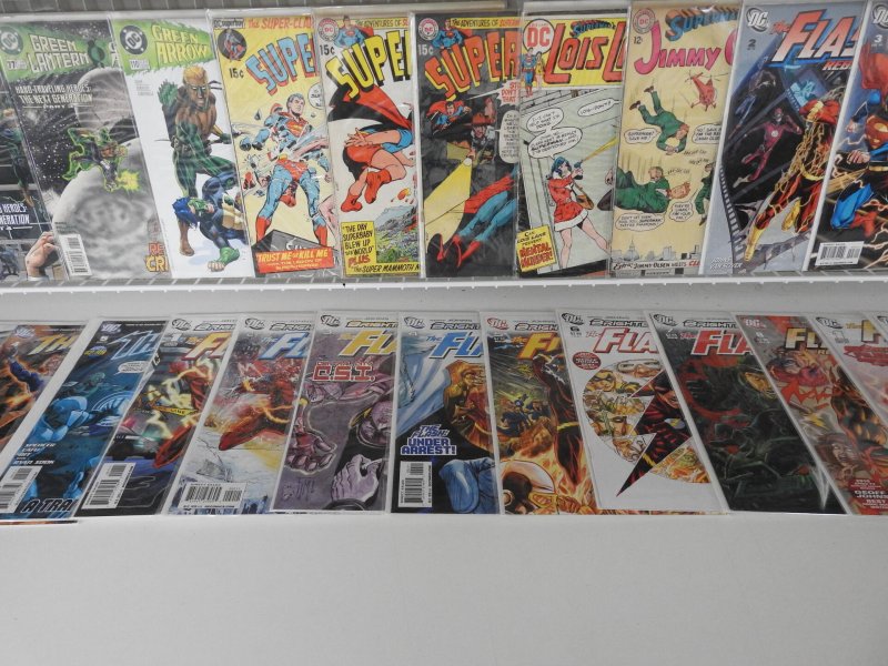 Huge Lot of 140+ Comics W/ Flash, Superman, Batman Avg. VF Condition.