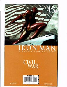 Lot Of 2 Iron Man Marvel Comic Books # 13 14 Civil War Captain America J123