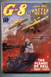 G-8 and His battle Aces 5/1938-Weird Menace battle cover-Rare Pulp Magazine