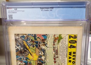 CGC GRADED 4.0 SUPERMAN ISSUE 142 (1961) CURT SWAN COVER