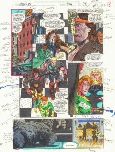 Avengers #374 p.9 / 13 Color Guide Art - Sprite, Thunderstrike, by John Kalisz