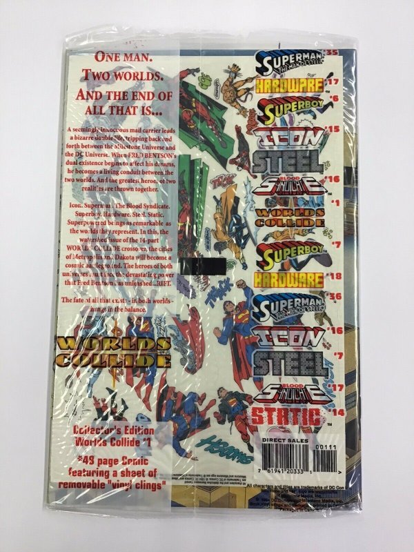 WORLDS COLLIDE #1 (1994) DC/Milestone; POLYBAGGED & SEALED w/Vinyl Clings; NM